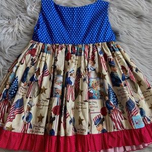 Sweet Petunia Swing top Red, White, & Blue